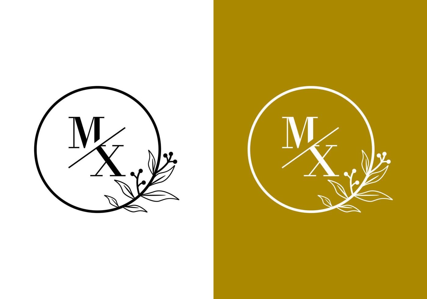 brief m, logo x, geschikt voor de van het bedrijf eerste symbool. vector
