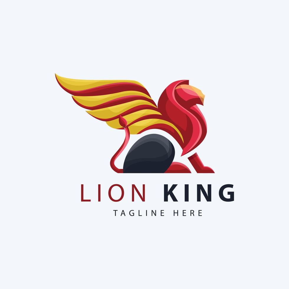 leeuw koning logo vector, logo sjabloon inspiratie. vector