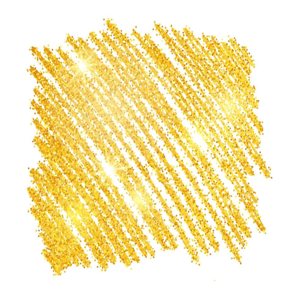 gouden verf glinsterende backdrop Aan een wit achtergrond. achtergrond met goud sparkles en schitteren effect. leeg ruimte voor uw tekst. vector illustratie