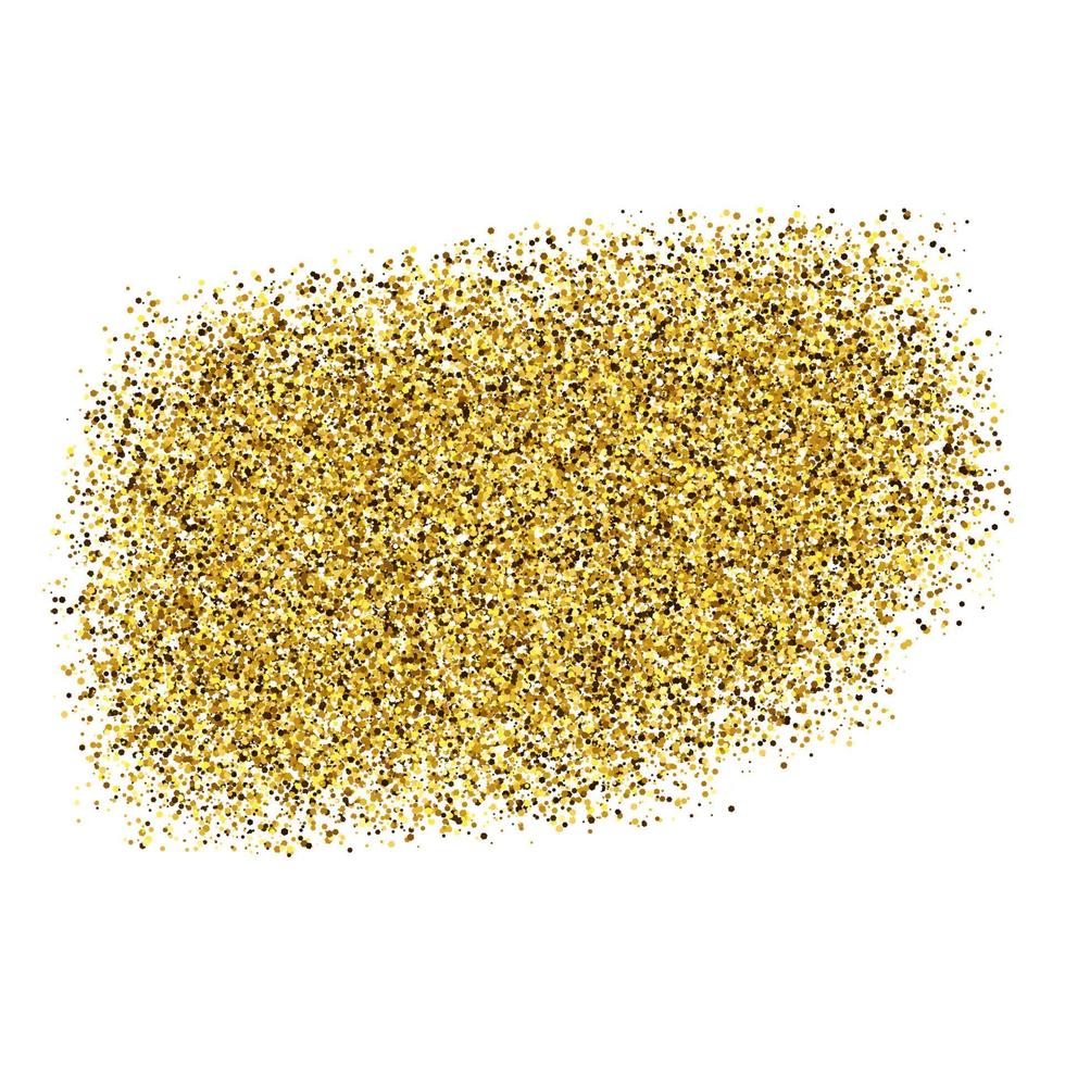 gouden verf glinsterende backdrop Aan een wit achtergrond. achtergrond met goud sparkles en schitteren effect. leeg ruimte voor uw tekst. vector illustratie