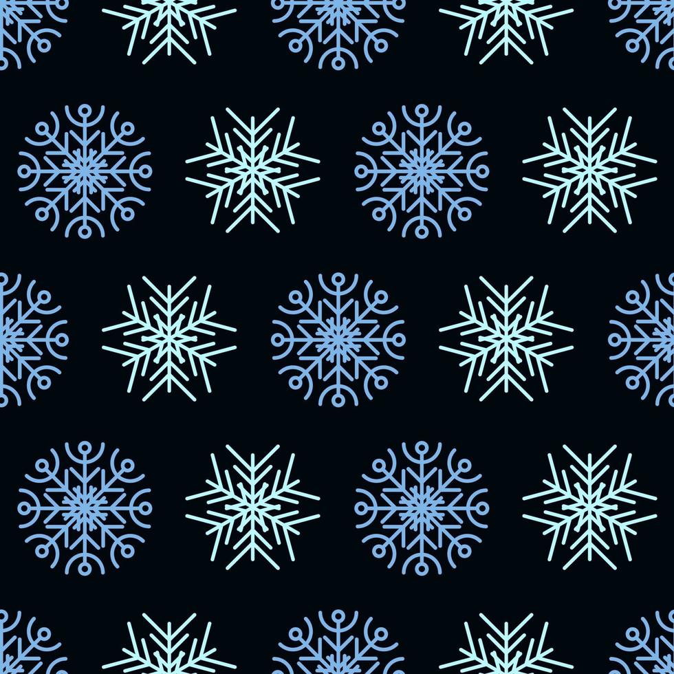 sneeuwvlokken naadloos achtergrond. Kerstmis en nieuw jaar decoratie elementen. vector illustratie.