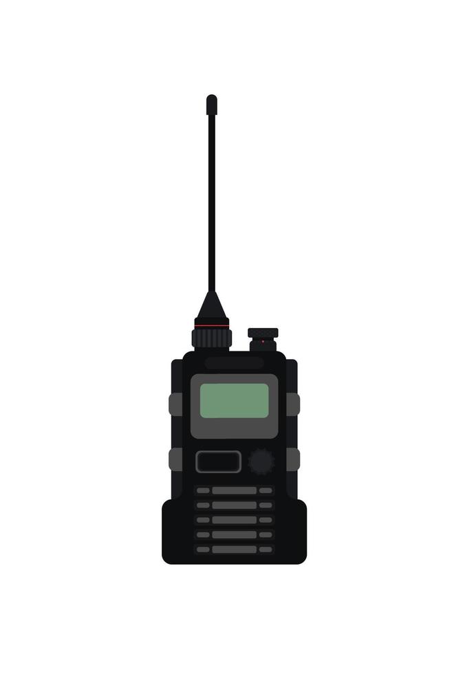 modern portable handheld radio apparaat. vector illustratie in vlak stijl