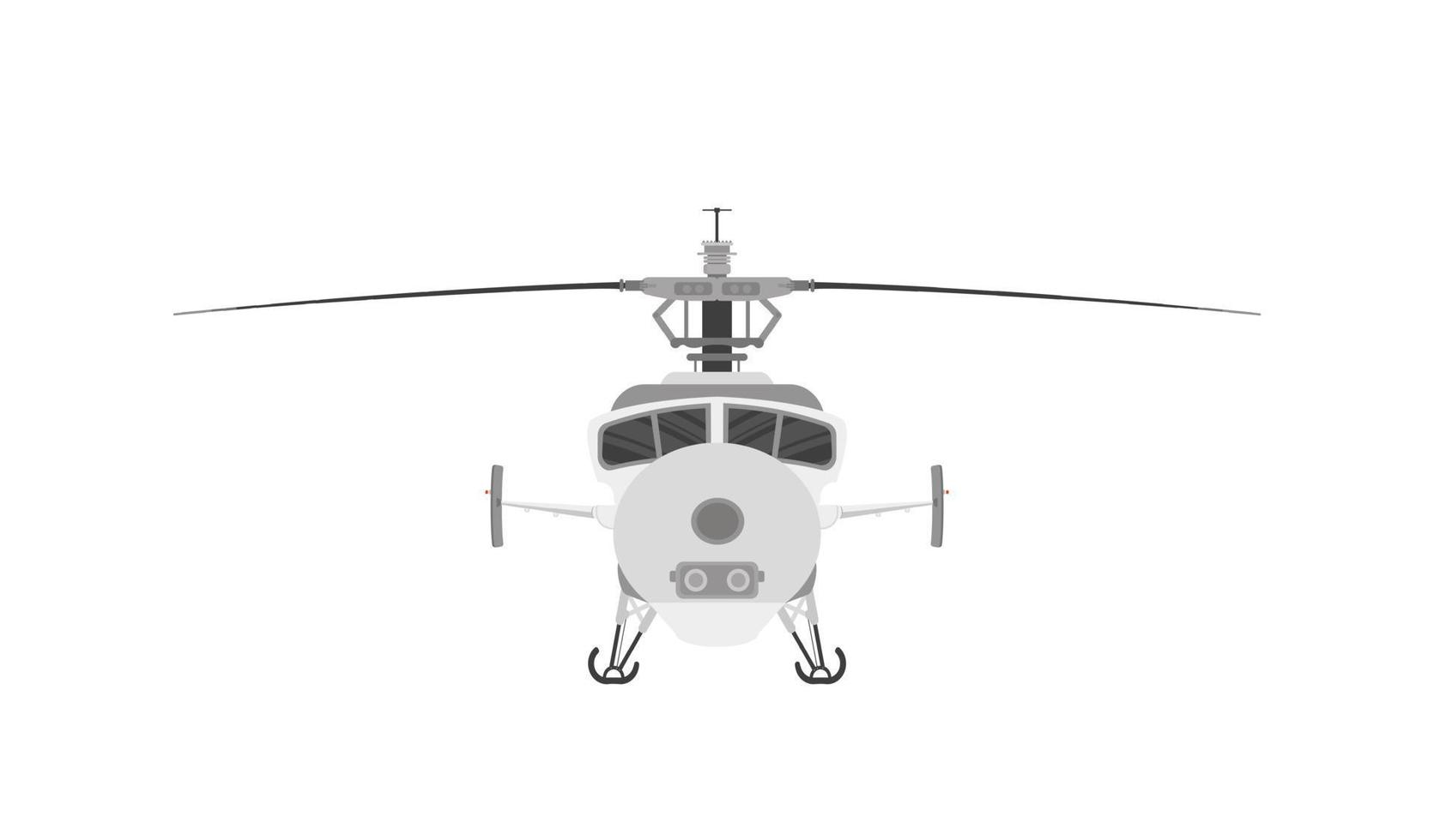 helikopter met chassis en messen. vector illustratie eps 10 geïsoleerd Aan wit achtergrond