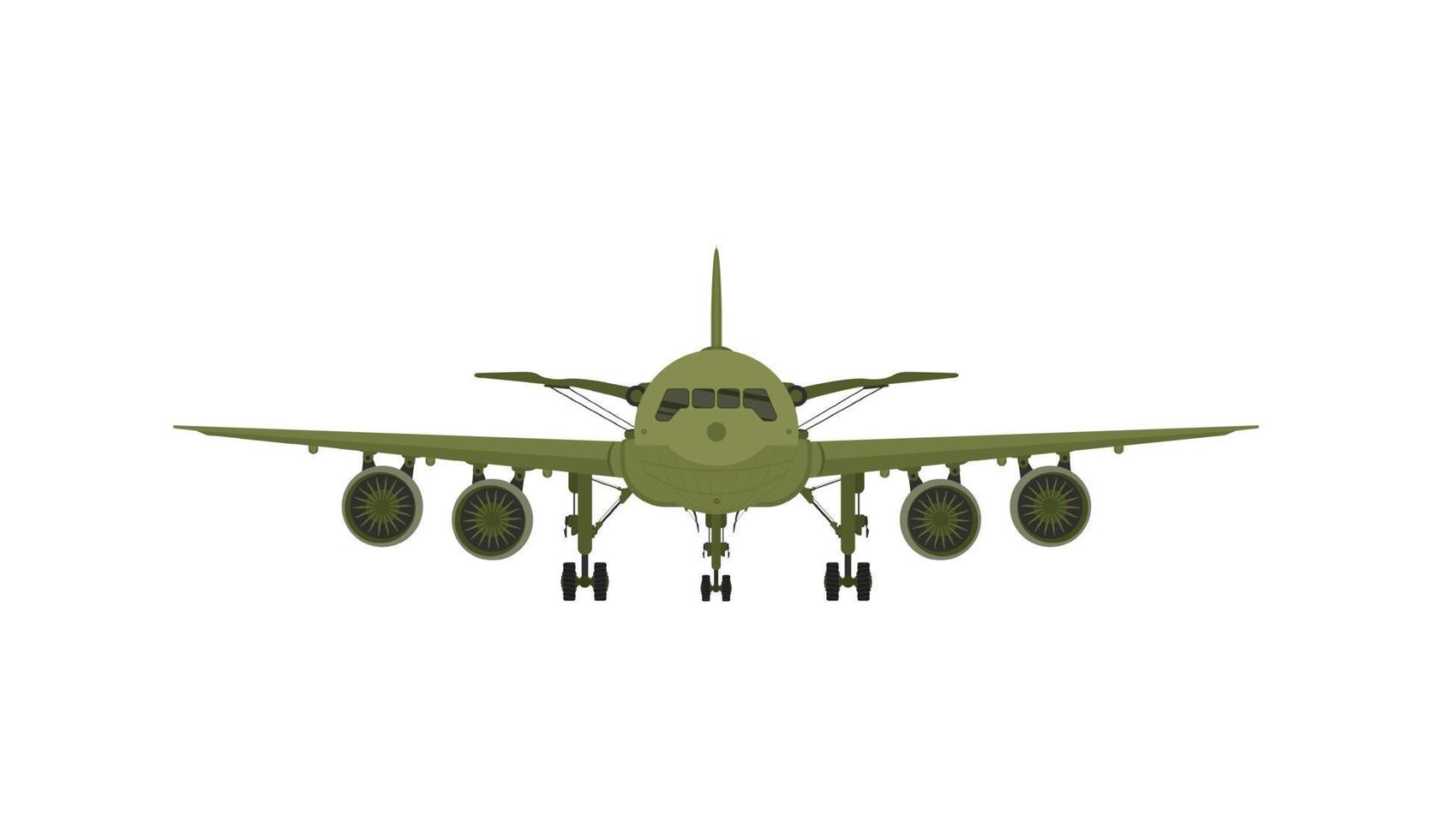 single staart Jet vechter. gemakkelijk illustratie. voorkant visie vector