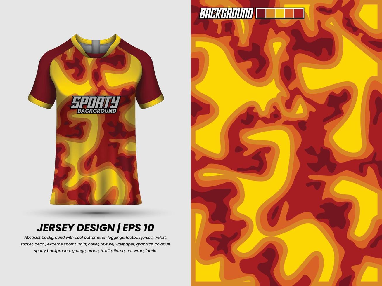 voetbal Jersey ontwerp voor sublimatie, sport t overhemd ontwerp, sjabloon Jersey vector