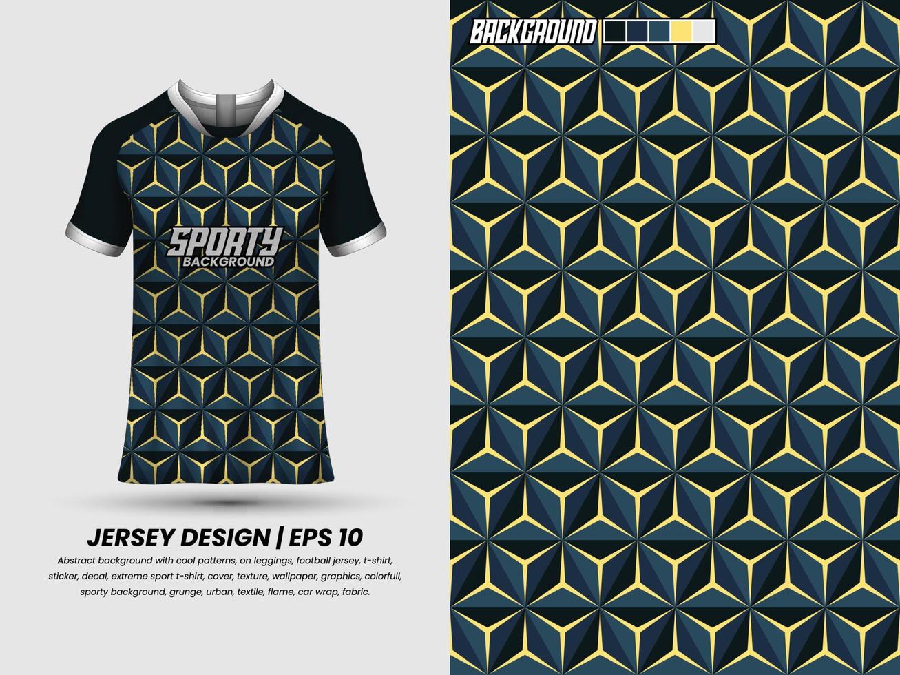 voetbal Jersey ontwerp voor sublimatie, sport t overhemd ontwerp, sjabloon Jersey vector