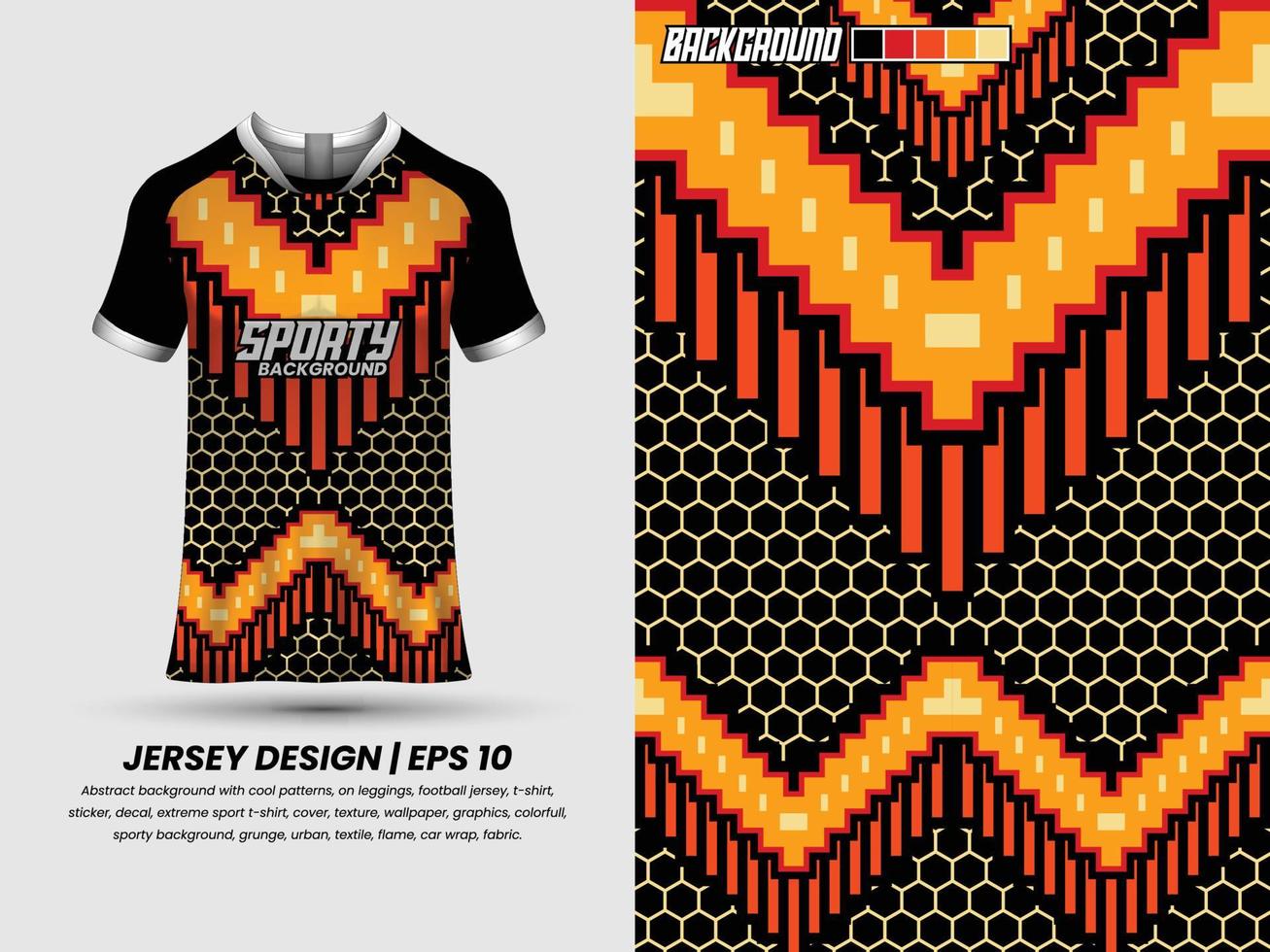 voetbal Jersey ontwerp voor sublimatie, sport t overhemd ontwerp, sjabloon Jersey vector