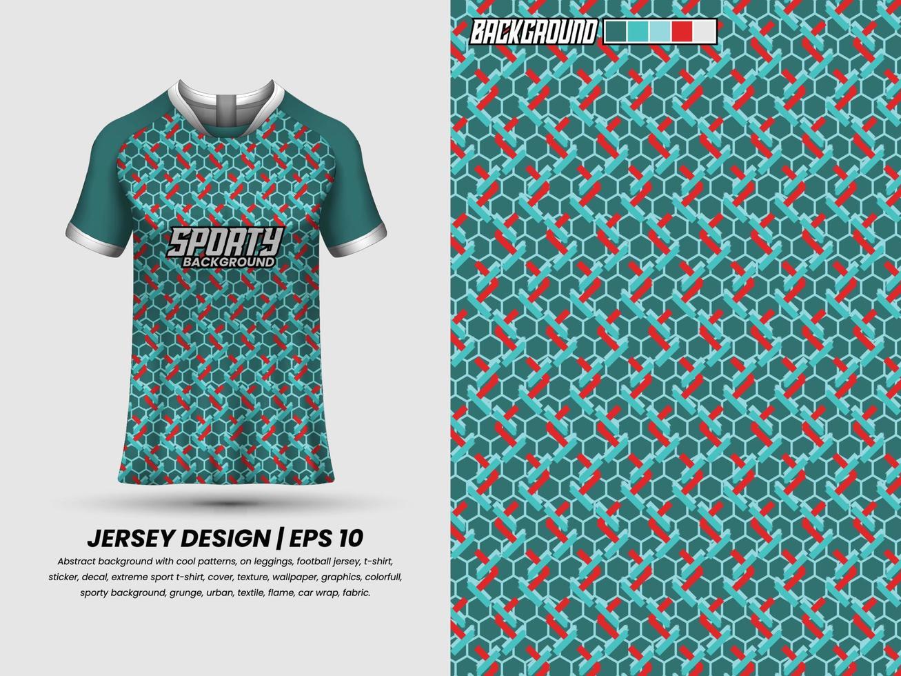 voetbal Jersey ontwerp voor sublimatie, sport t overhemd ontwerp, sjabloon Jersey vector