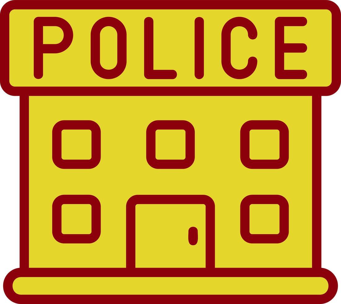 Politie station vector icoon ontwerp