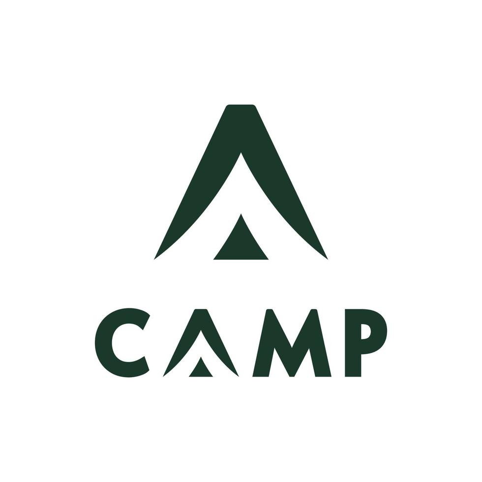 camping logo vector ontwerp illustratie sjabloon