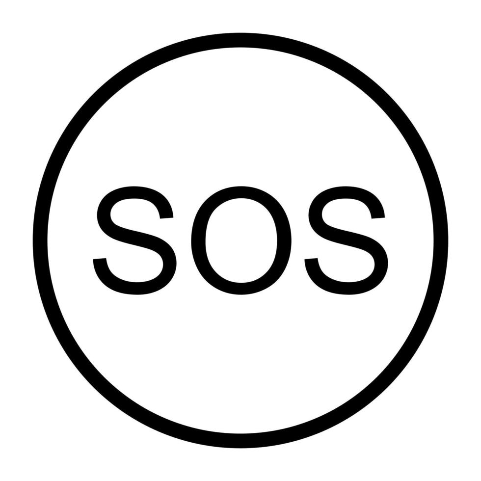 Sos nood signaal icoon vector voor grafisch ontwerp, logo, website, sociaal media, mobiel app, ui illustratie