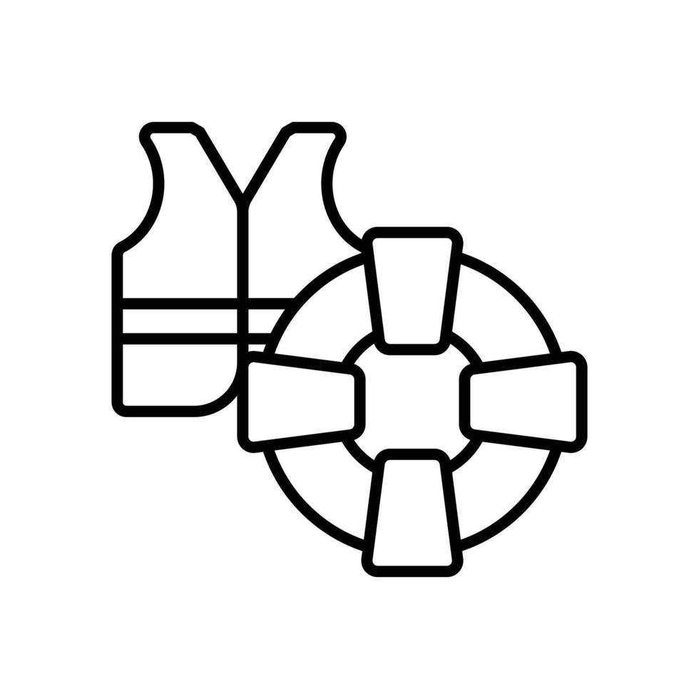 reddingsboei vector schets icoon met achtergrond stijl illustratie. camping en buitenshuis symbool eps 10 het dossier