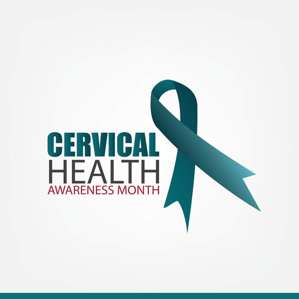 vector illustratie van cervicaal Gezondheid bewustzijn maand. gemakkelijk en elegant ontwerp