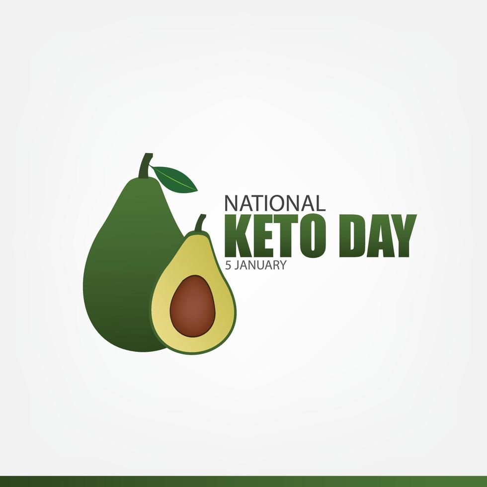 vector illustratie van nationaal keto dag. gemakkelijk en elegant ontwerp