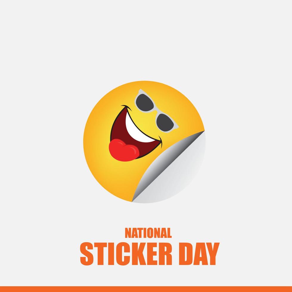 vector illustratie van nationaal sticker dag. gemakkelijk en elegant ontwerp