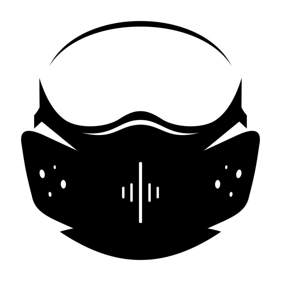 koel retro helm silhouet gemakkelijk illustratie logo vector