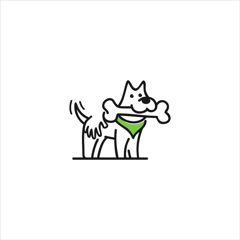 schattige hond logo ontwerp vector