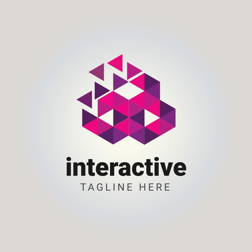 interactief logo ontwerp vector