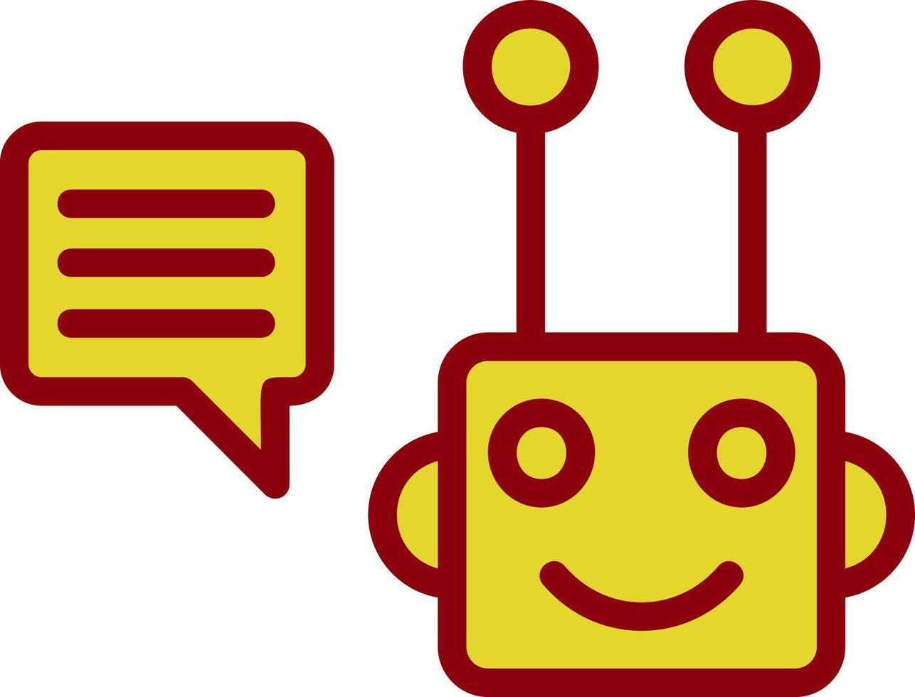 Chatbot vector icoon ontwerp