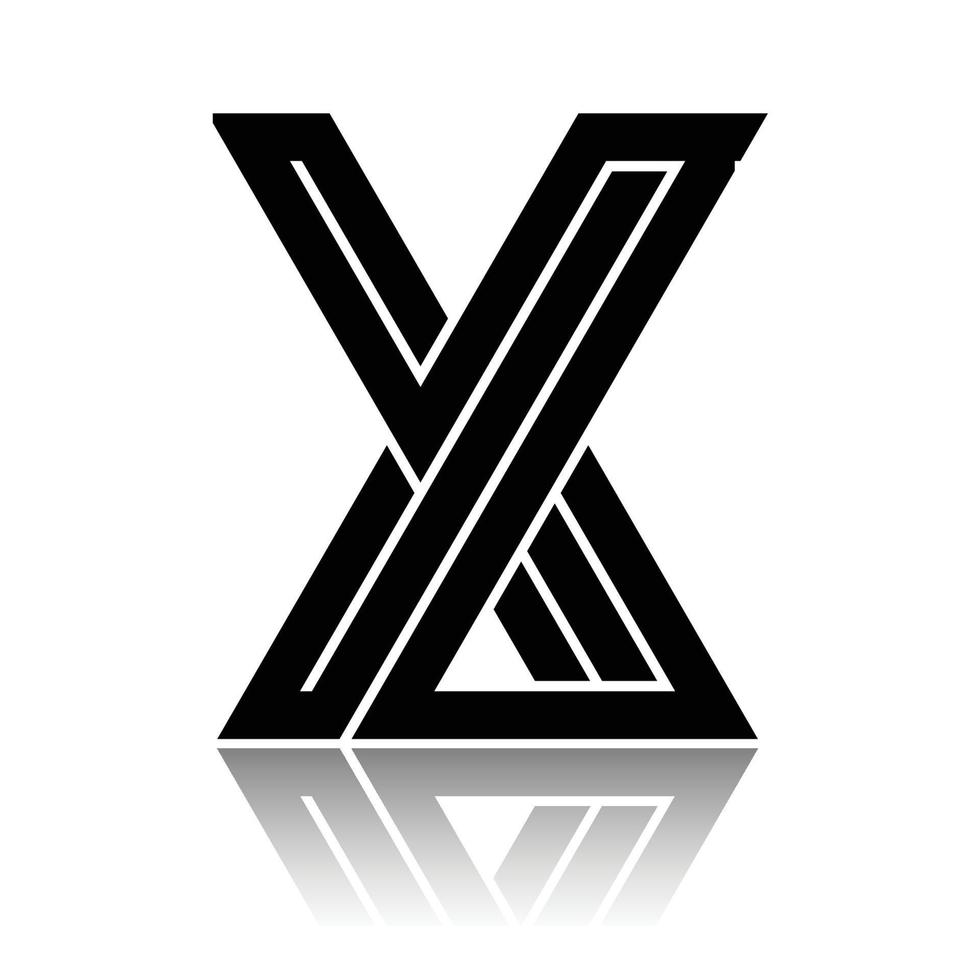 modern zakelijk, abstract eerste zwart brief 'x' logo icoon vector ontwerp sjabloon logo element, gemakkelijk rooster vormen logo in brief 'x', vector, grafisch