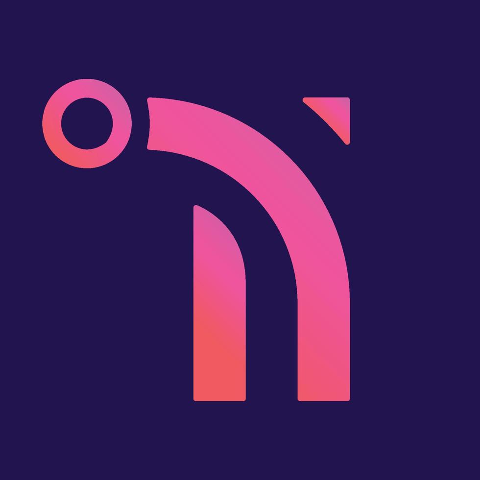 brief 'ton' combinatie tech vorm logo, helling kleurrijk glanzend kleuren grafisch vector iconisch