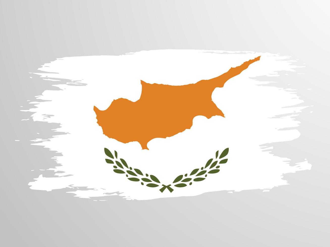 Cyprus vlag geschilderd met een borstel vector