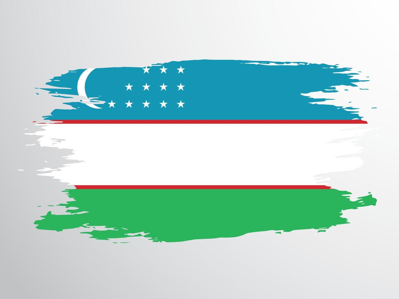 borstel vector vlag van Oezbekistan