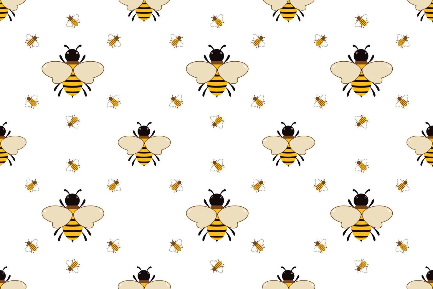vector naadloos patroon met bijen