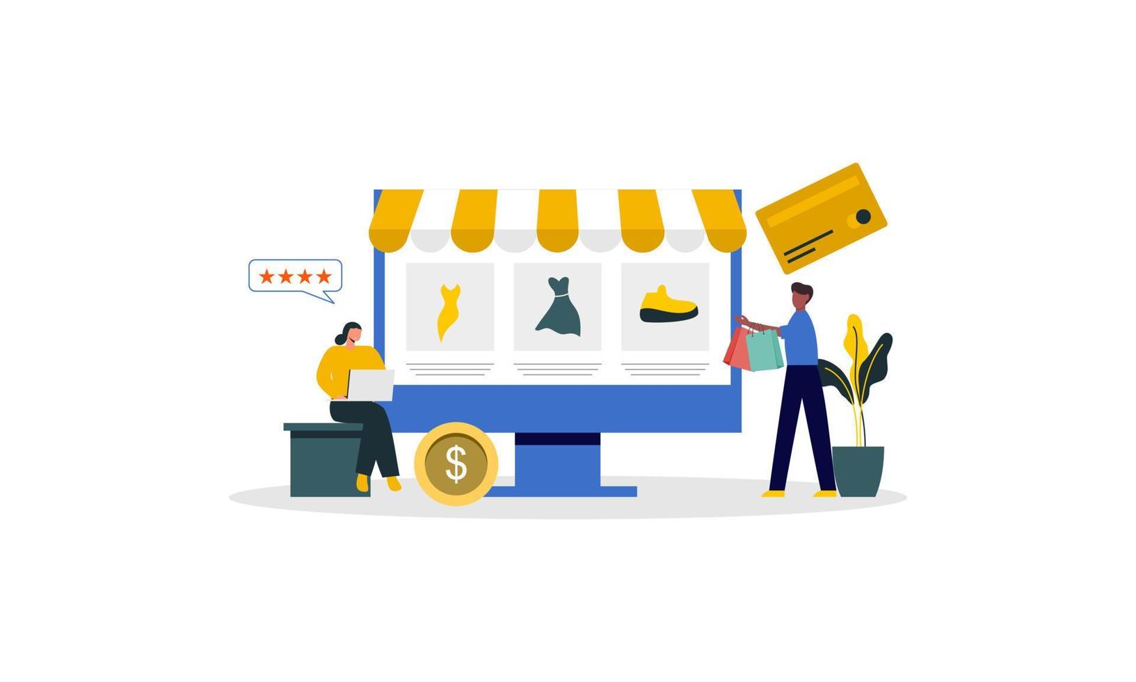 ecommerce web bladzijde concept illustratie vector