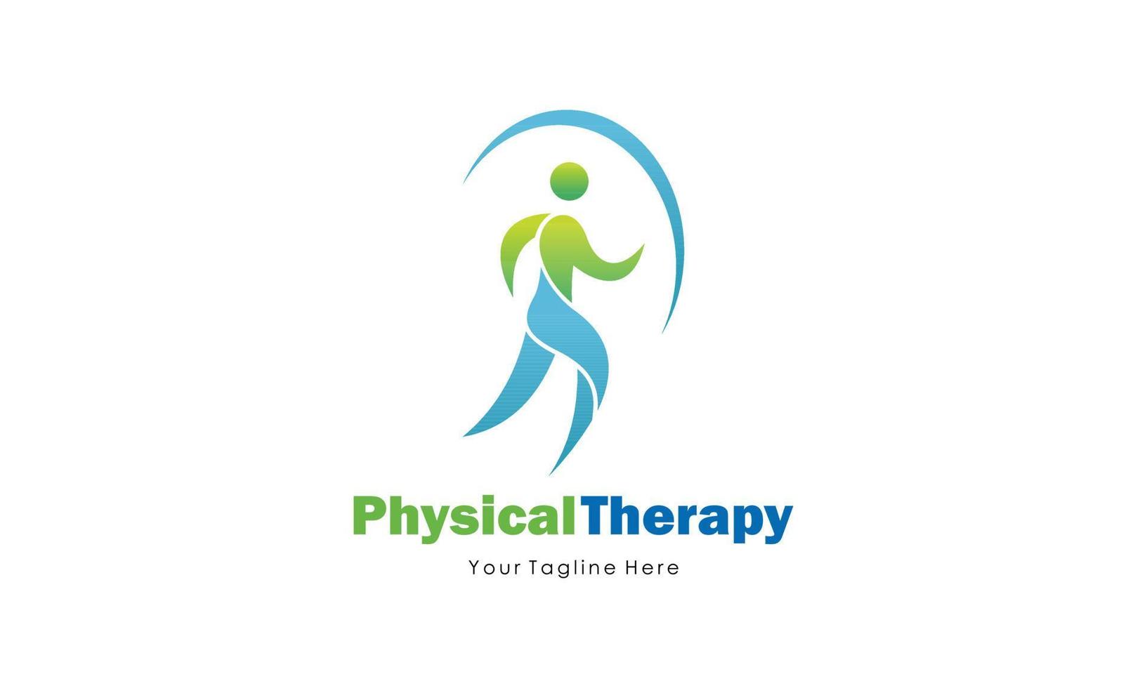 fysiek behandeling logo ontwerp, medisch Gezondheid welzijn vector