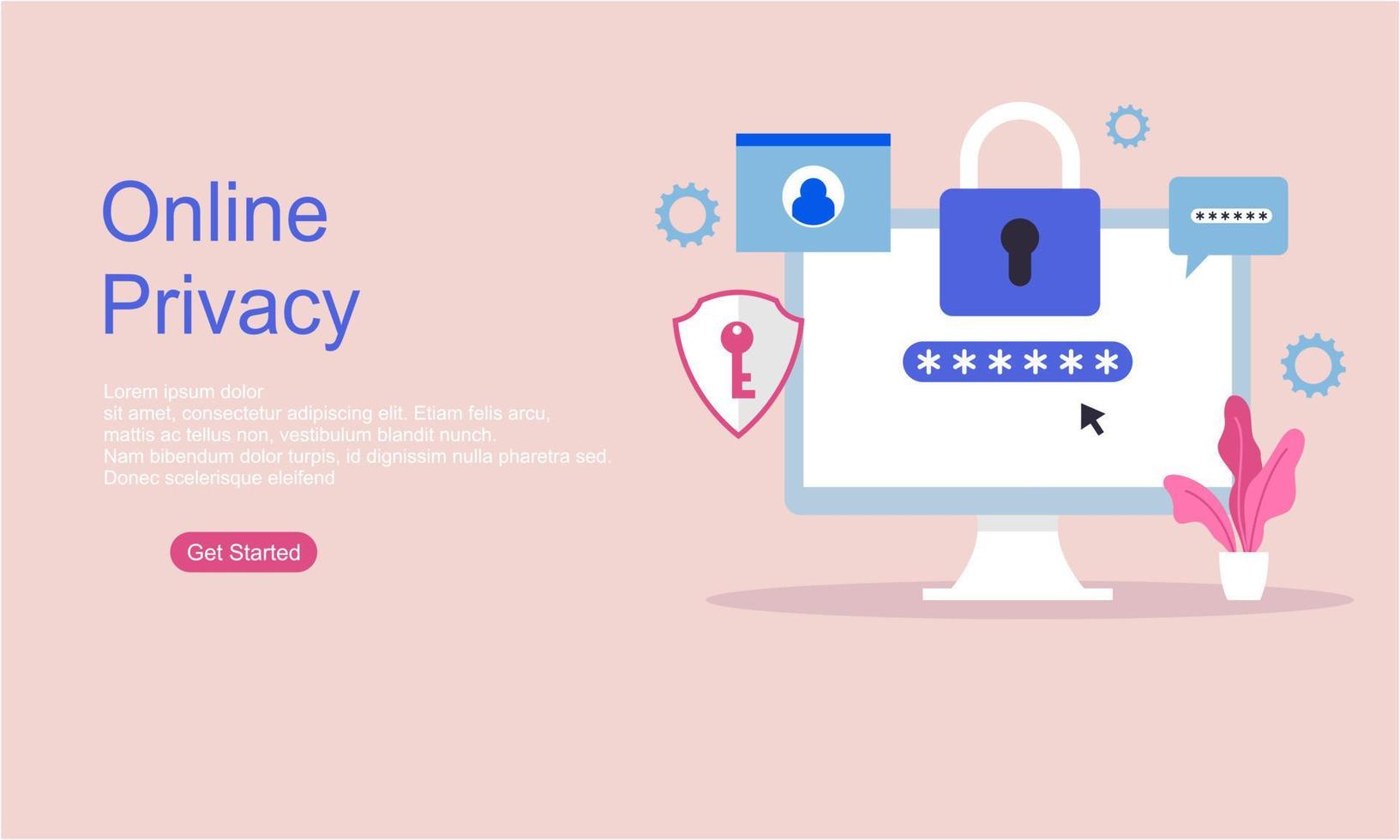 online privacy vector illustratie concept