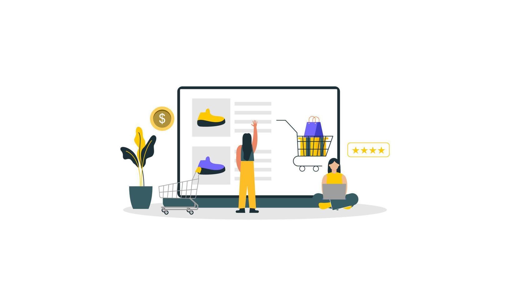 ecommerce web bladzijde concept illustratie vector