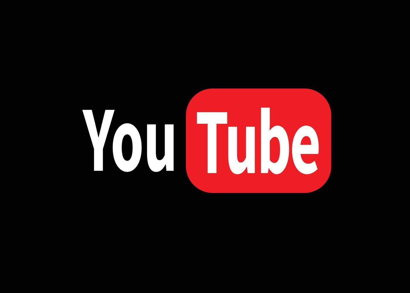 youtube logo Aan zwart achtergrond vector