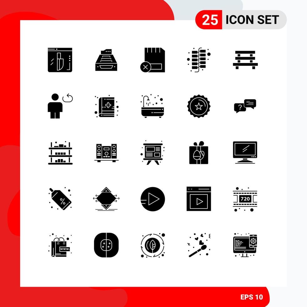 pictogram reeks van 25 gemakkelijk solide glyphs van Chinese verwijderd databank hardware computers bewerkbare vector ontwerp elementen
