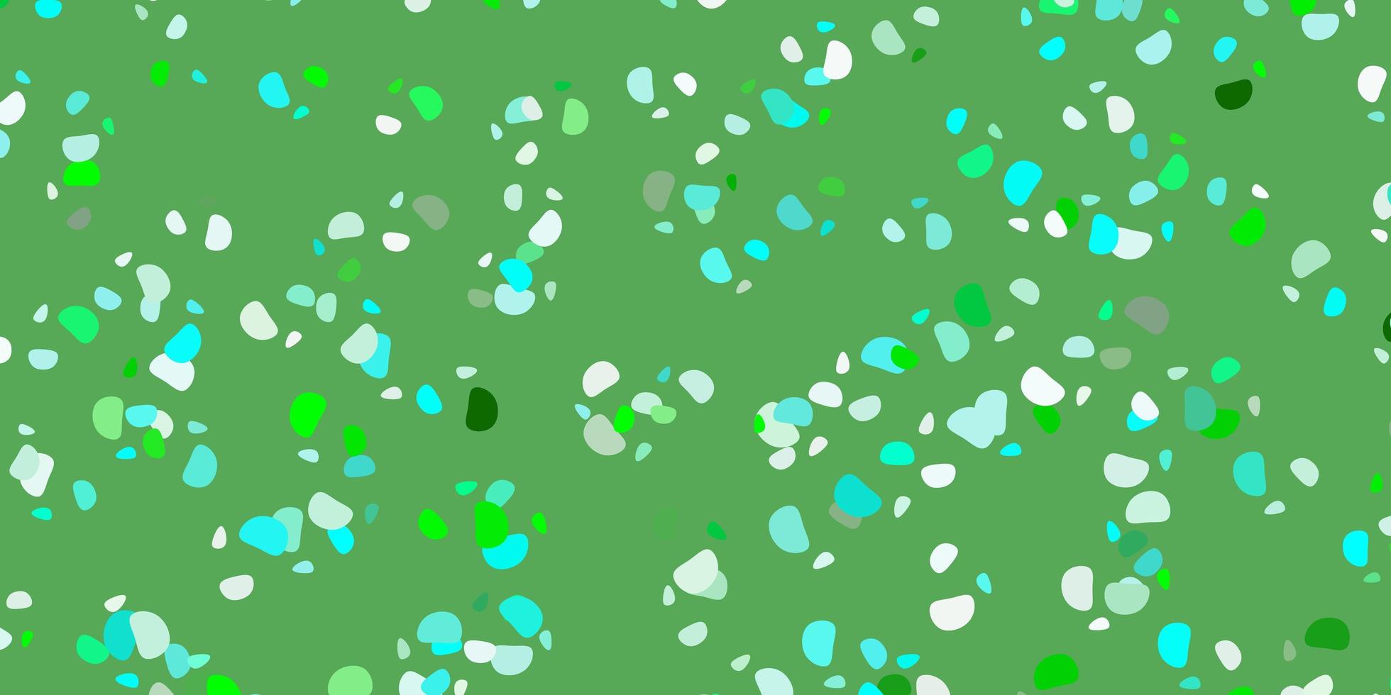 lichtblauw, groen sjabloon met abstracte vormen. vector