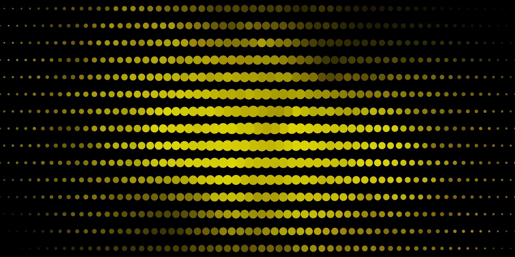 donkergroene, gele achtergrond met cirkels. vector