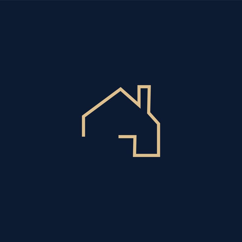vector illustratie van huis gebouw logo. met minimalistische schets stijl. perfect voor bedrijf Dan echt landgoed