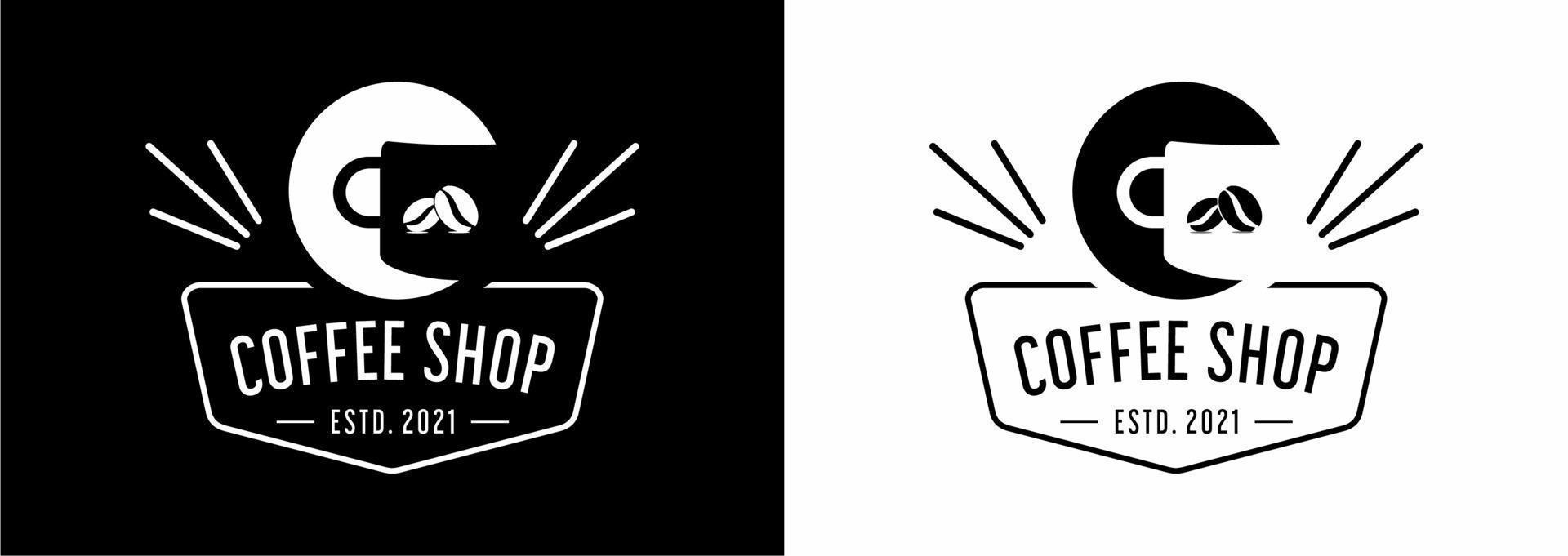 illustratie ontwerp logo koffie huis vector