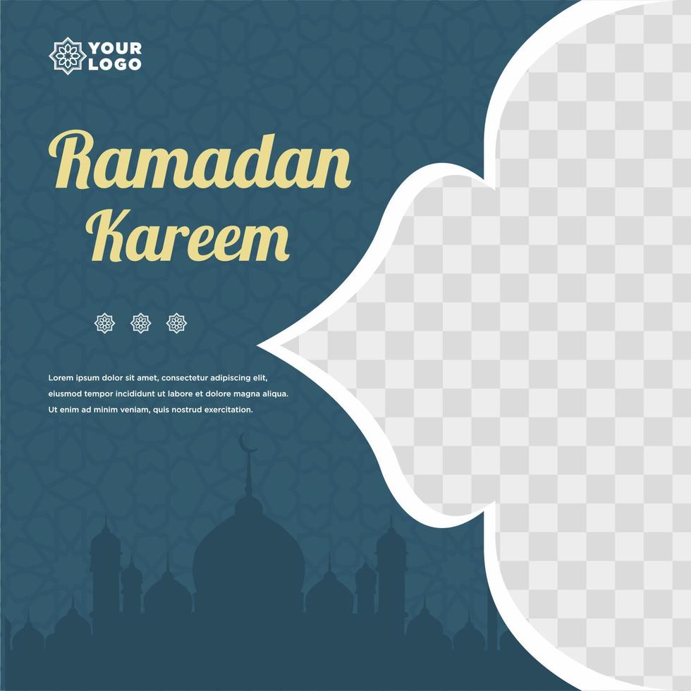 Ramadan eid al fitr sociaal media berichten verzameling banier sjabloon vector