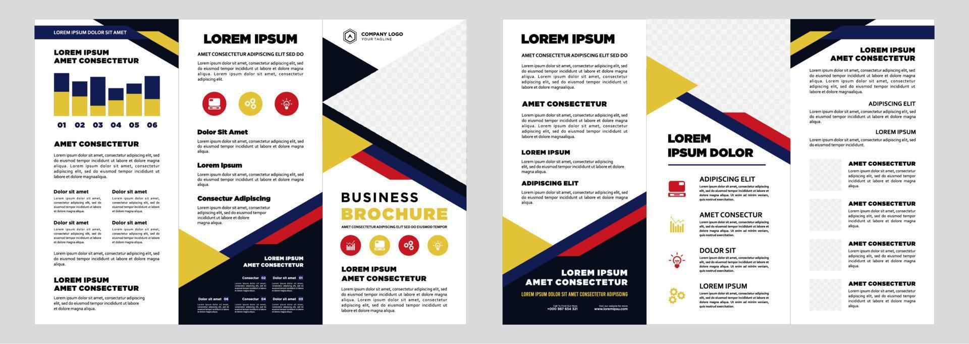 minimalistische bedrijf digitaal afzet drievoud brochure sjabloon vector