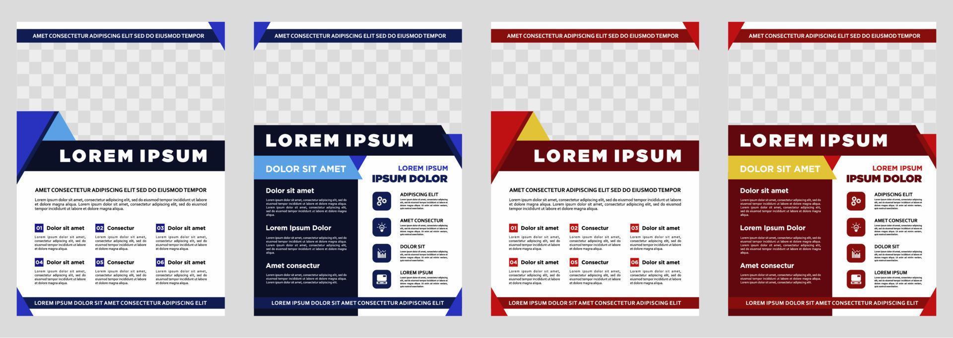 brochure ontwerp Hoes modern lay-out jaar- verslag doen van poster folder in a4 met kleurrijk driehoeken vector