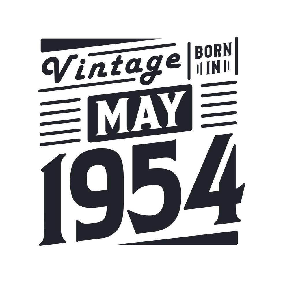 wijnoogst geboren in mei 1954. geboren in mei 1954 retro wijnoogst verjaardag vector
