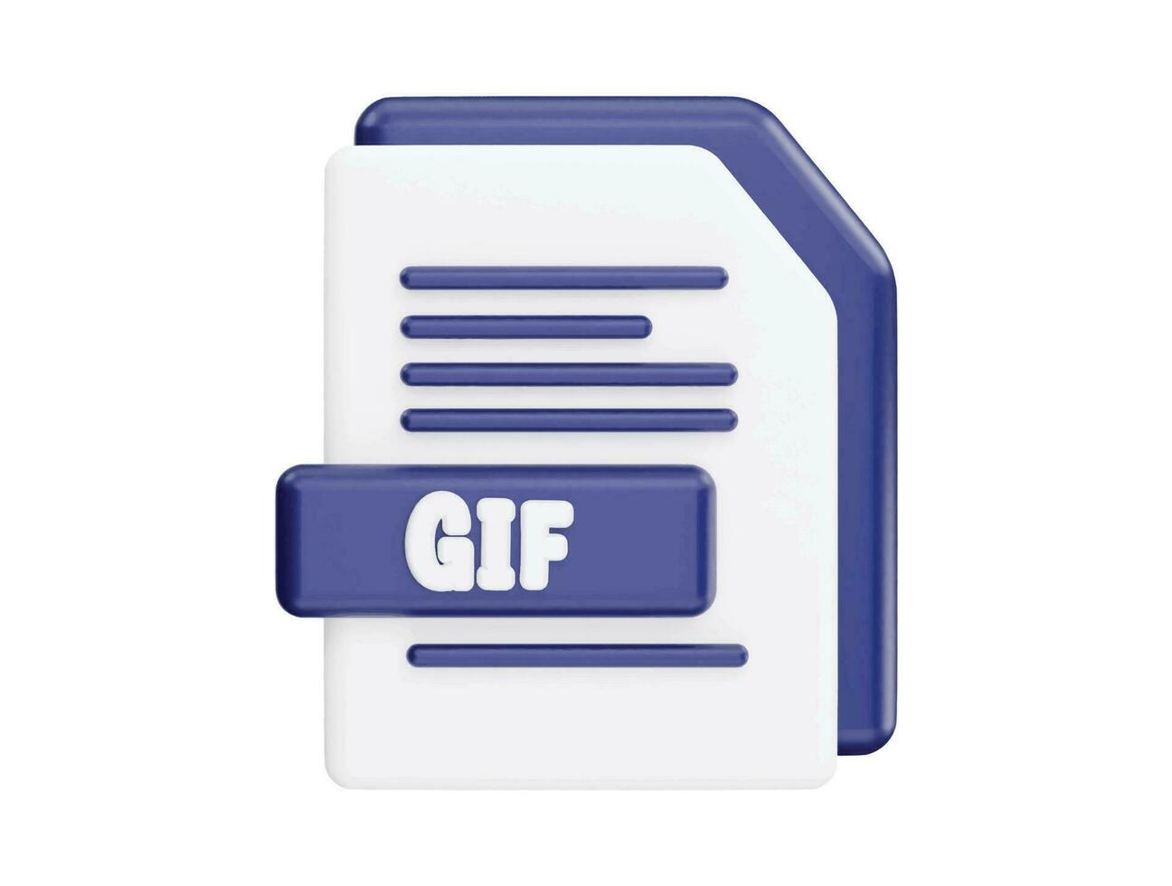 gif het dossier met 3d vector icoon tekenfilm minimaal stijl