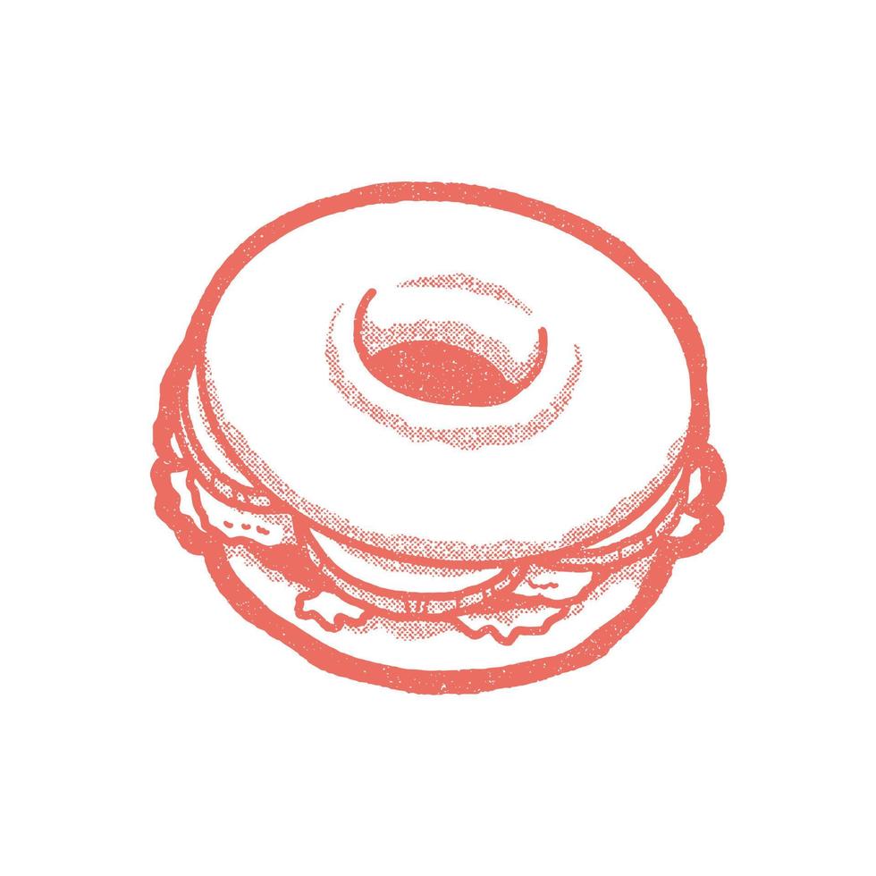 illustratie van een groente donut vector