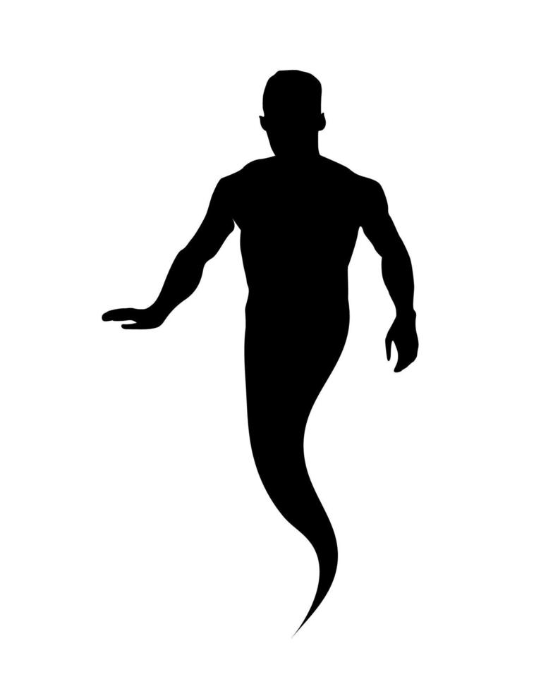 geest silhouet van oostelijk aladdin fee verhalen. geest logo ontwerp. vector