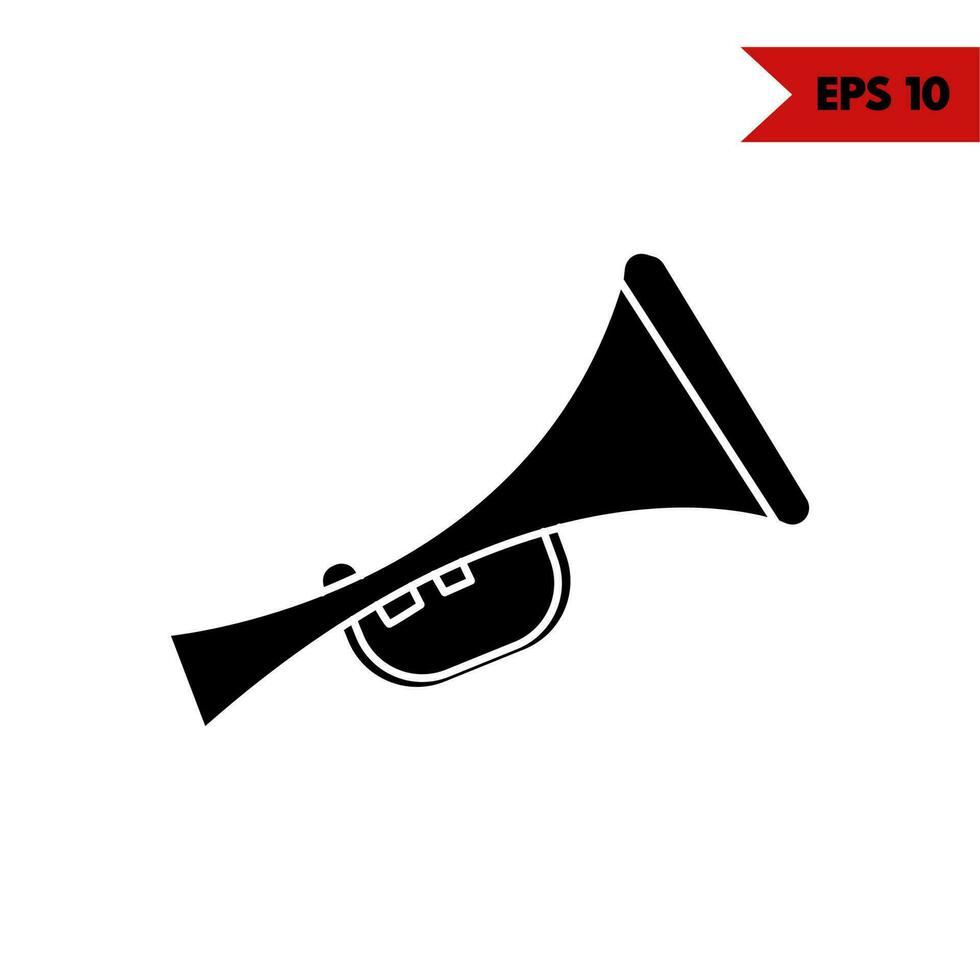 illustratie van trompet glyph icoon vector