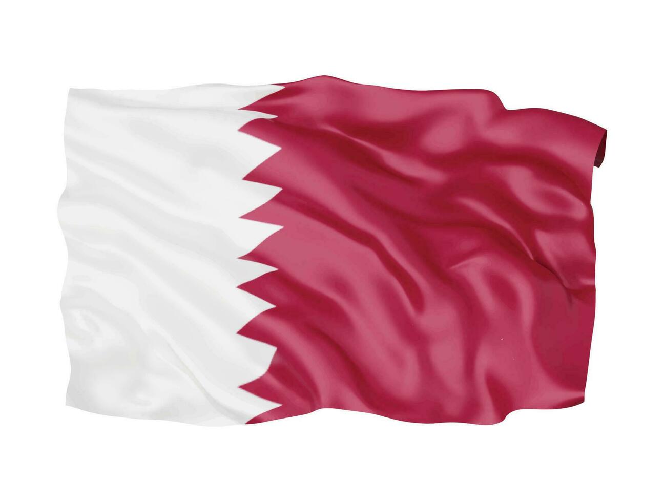 3d qatar vlag nationaal teken symbool vector