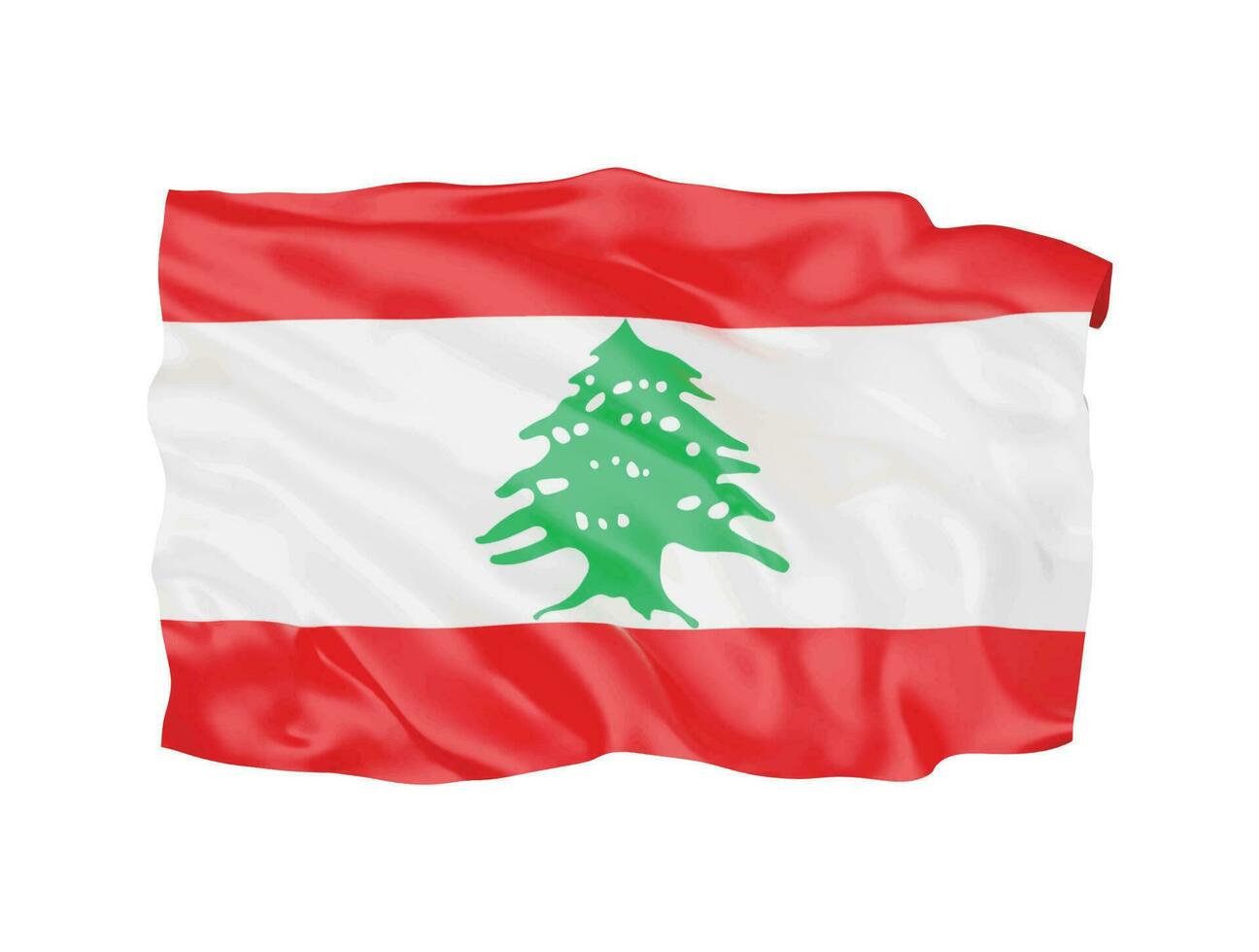 3d Libanon vlag nationaal teken symbool vector