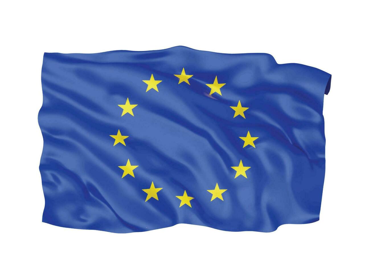 3d Europese unie vlag nationaal teken symbool vector