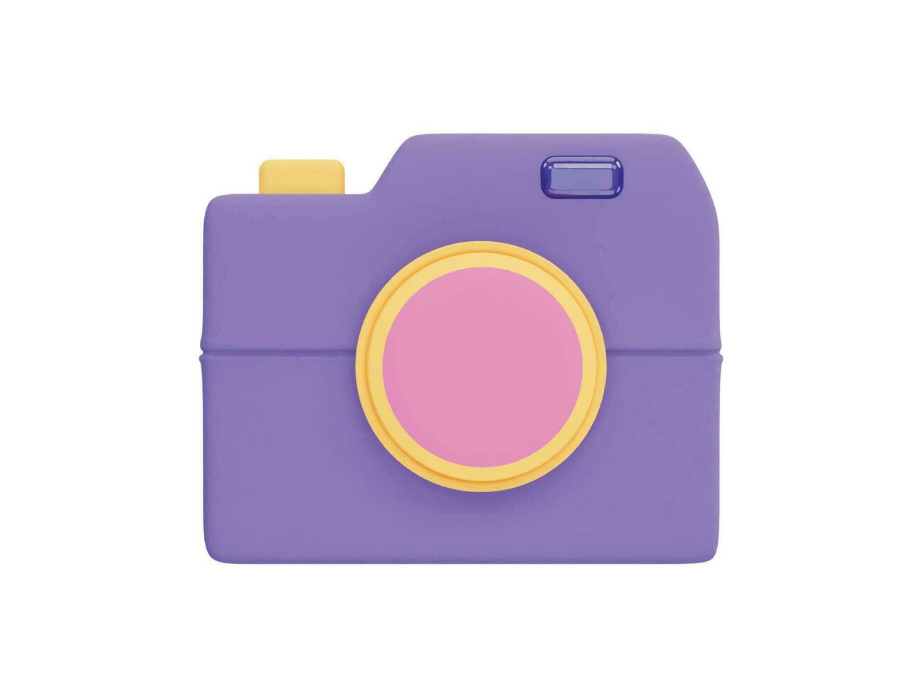 digitaal camera met 3d vector icoon tekenfilm minimaal stijl